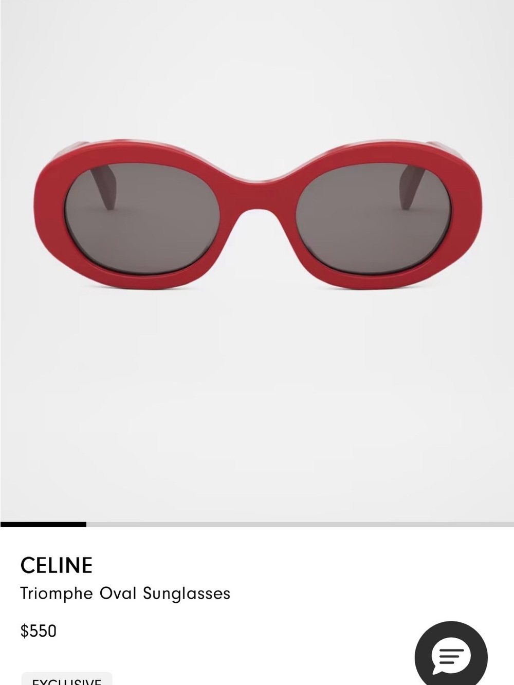 Celine Triomphe Oval Sunglasses
